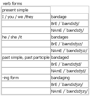 bandage verb